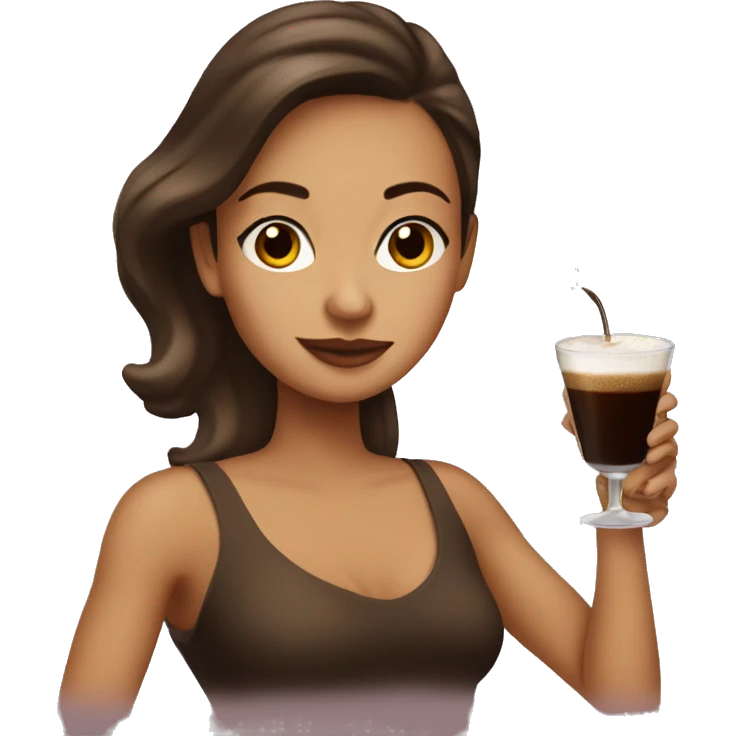 girl drinking espresso martini  emoji