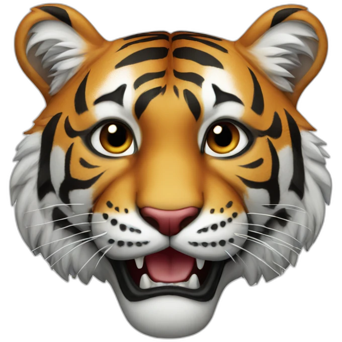 Tiger on a swiss flag emoji