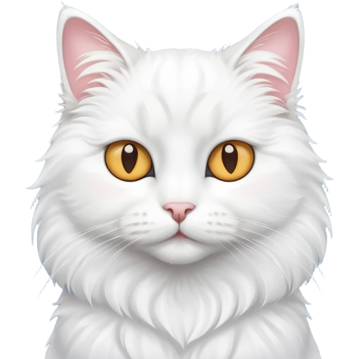 White cat with PC emoji