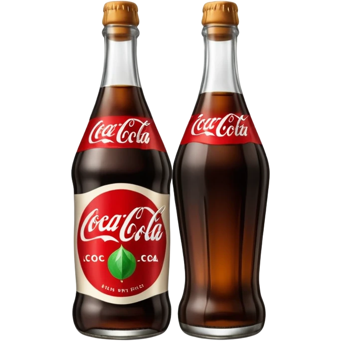Vaso con forma de botella que contenga dentro fernet con coca cola emoji
