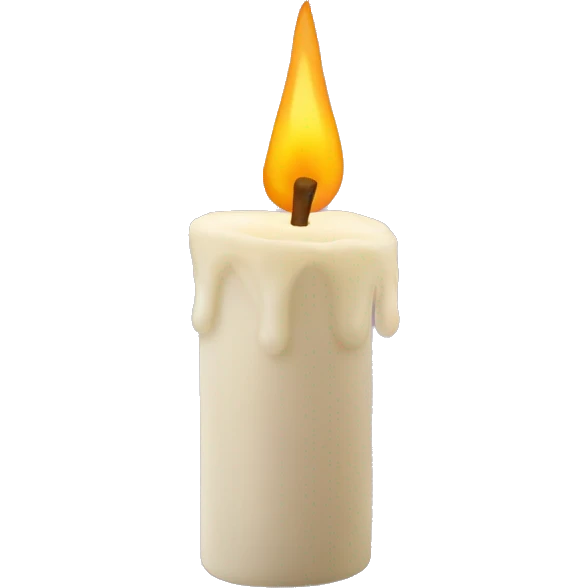 Candle with a face and foot  emoji