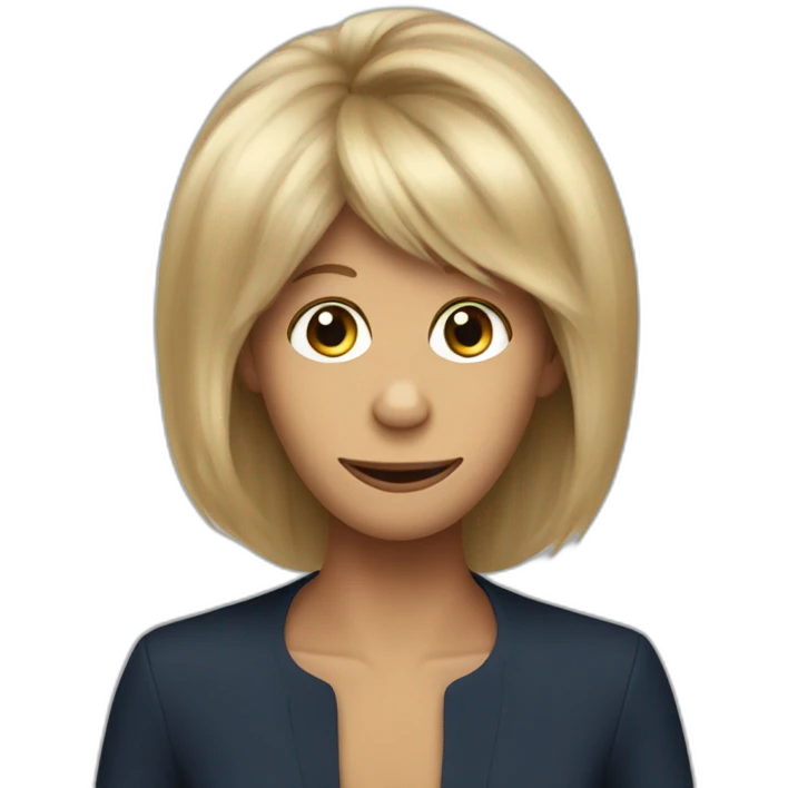 monkey with the hair of brigitte macron emoji