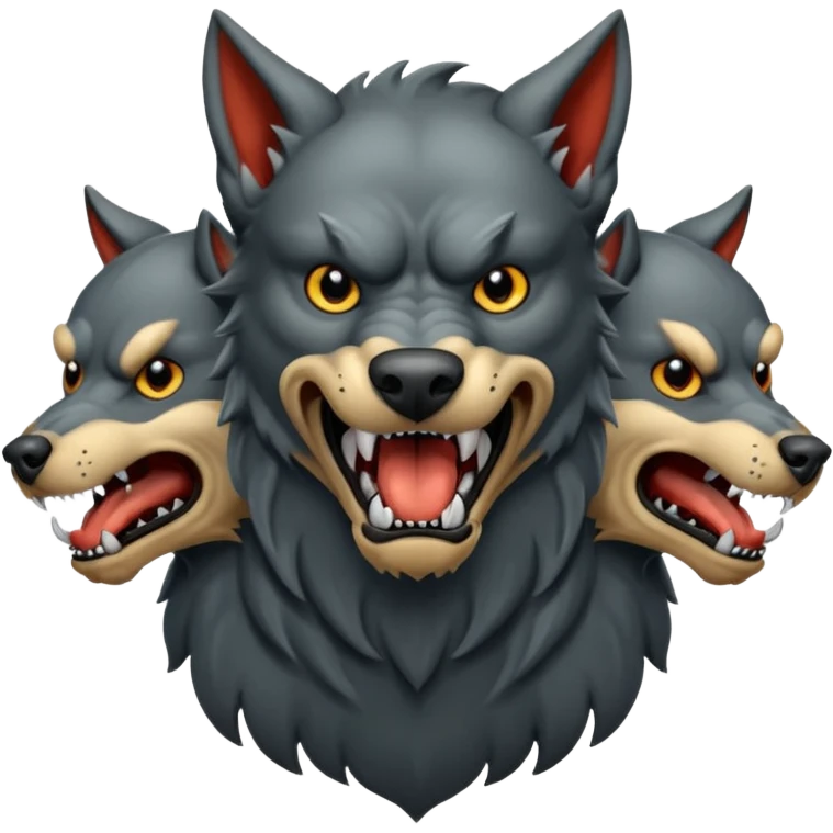 The three headed hound, cerberus emoji