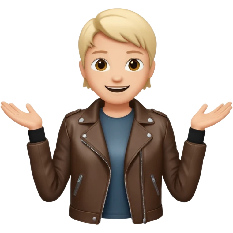 cool person shrug pose emoji