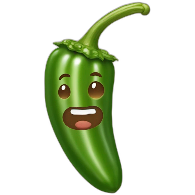 De jalapeño, un grano de café y azúcar emoji