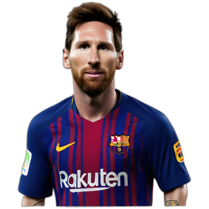 Messi tirando besos emoji