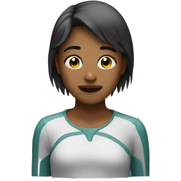 girl crying while smiling emoji