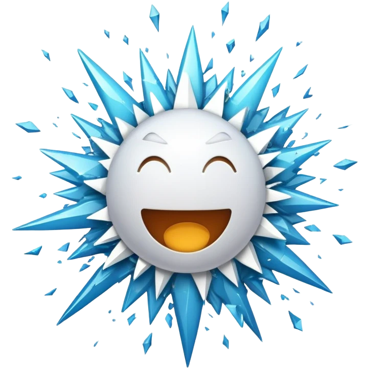 emoji style white, all exploding 💀 emoji
