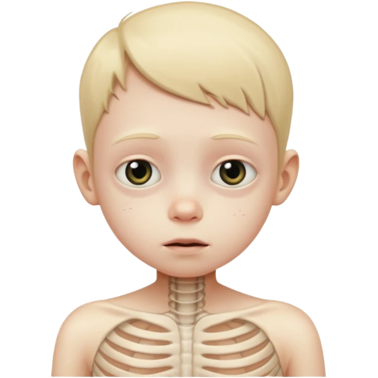 criança com corpo extremamente magro emoji