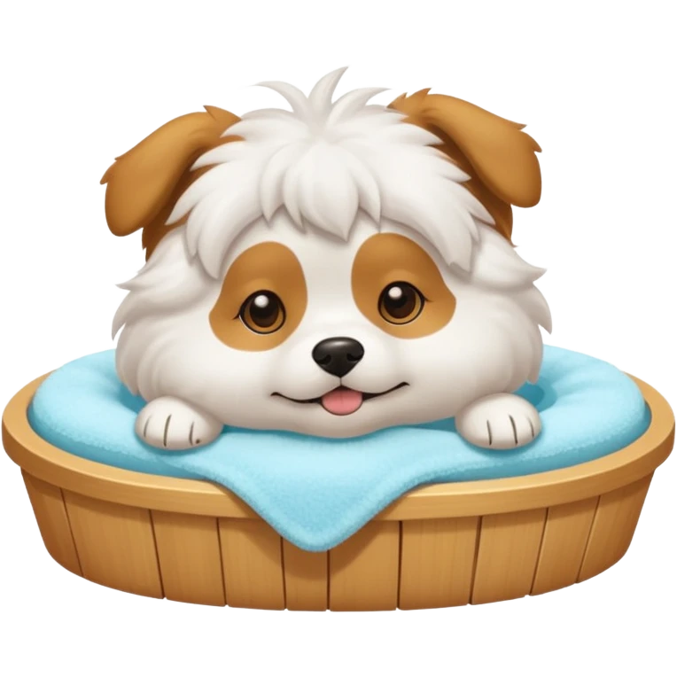 dog relaxing spa emoji