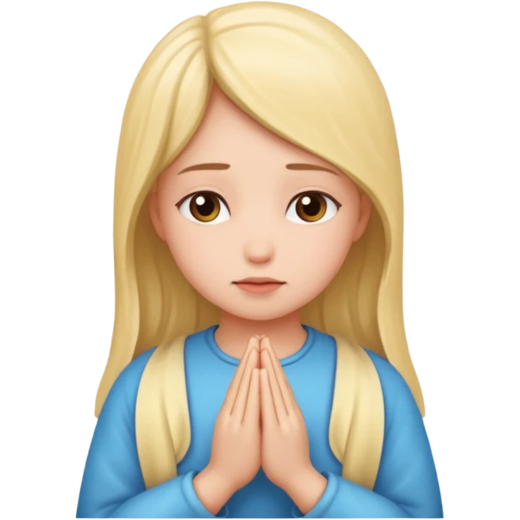 Prière chrétien fille emoji