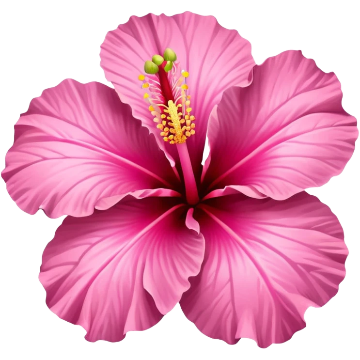 Pink hibiscus flower emoji