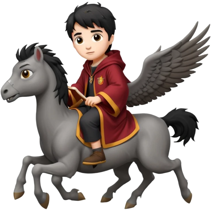 harry potter riding buckbeak emoji