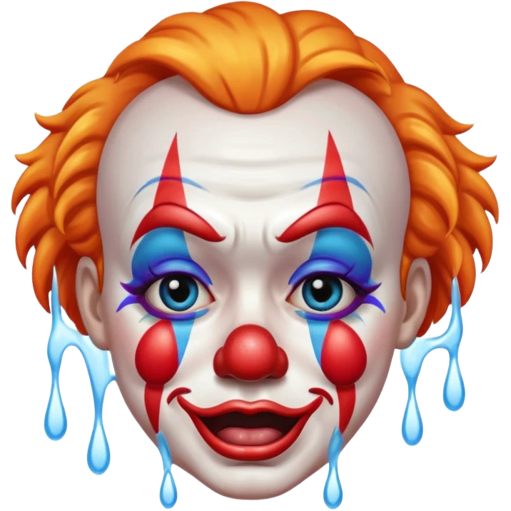 clown crying make up wet emoji