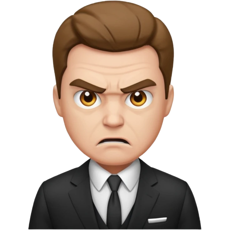 very angry male boss in suit emoji