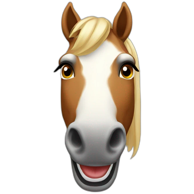 Horse winking emoji