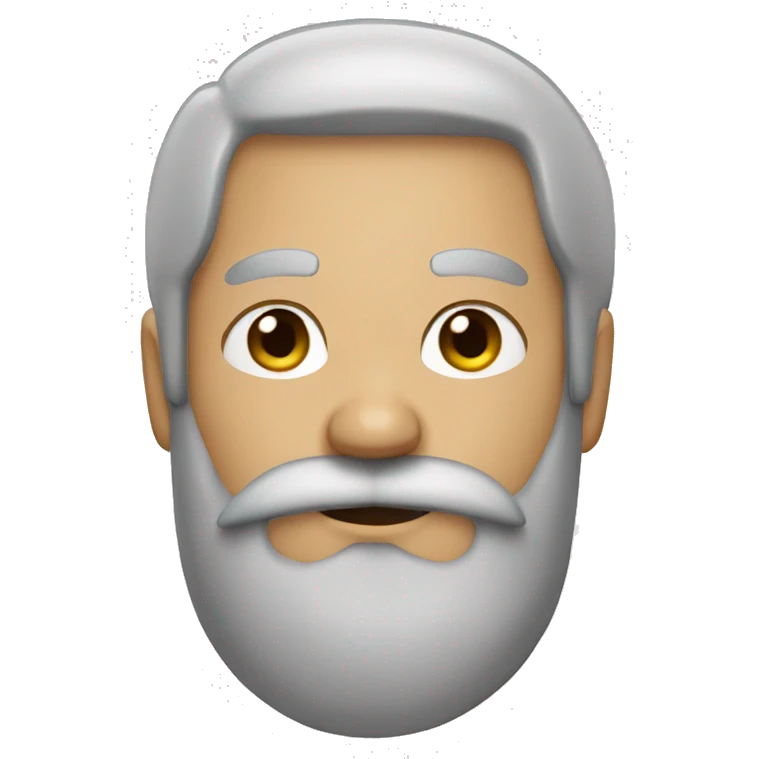 Silver Hair with black beard emoji