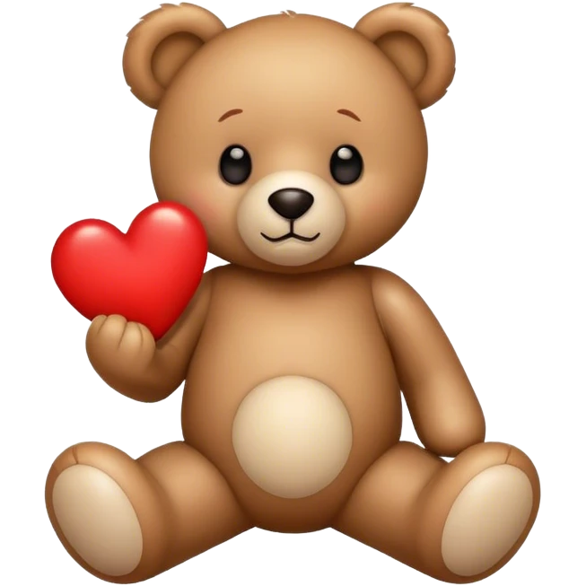 Valentine’s Day bear with a heart on its chest emoji