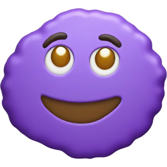 Purple Christmas cookie emoji