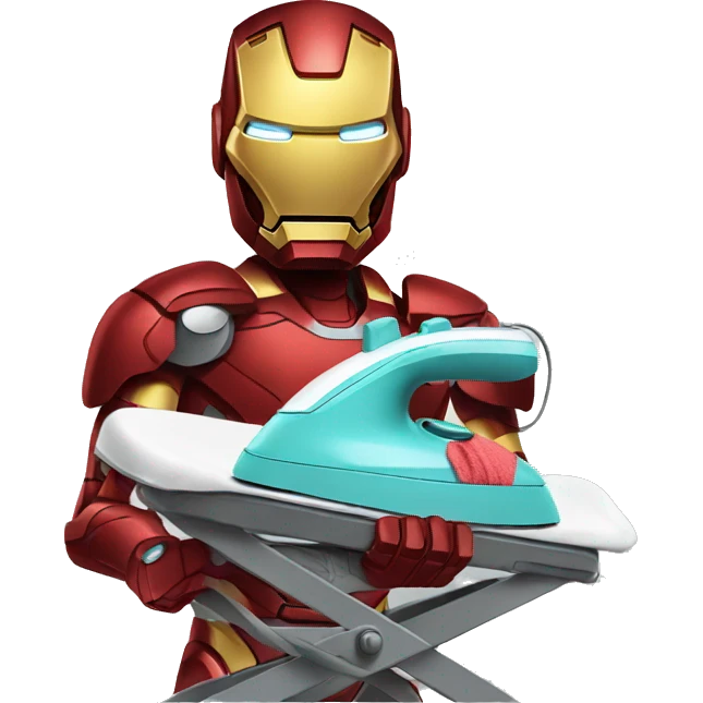 ironman ironing clothes emoji