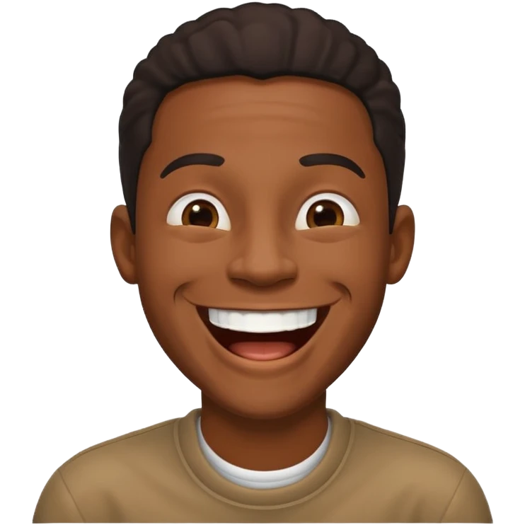 Black man laughing  emoji