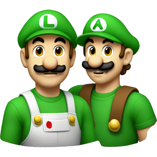 Luigi and Mario  emoji