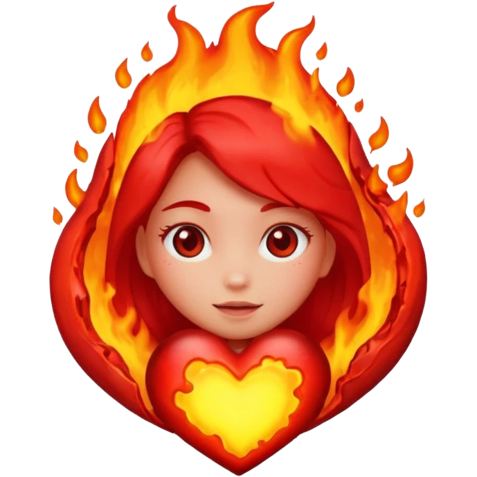 Lava girl heart emoji