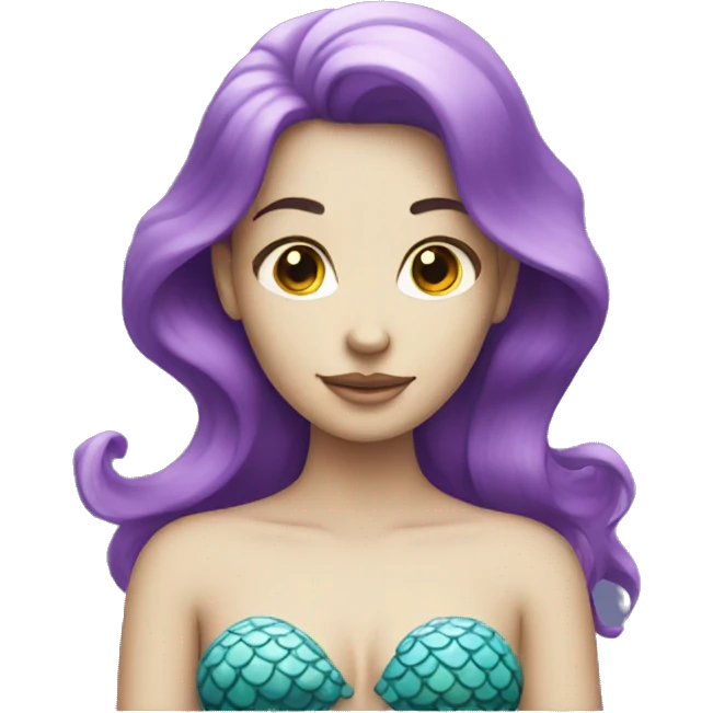 pale mermaid with purple tail emoji
