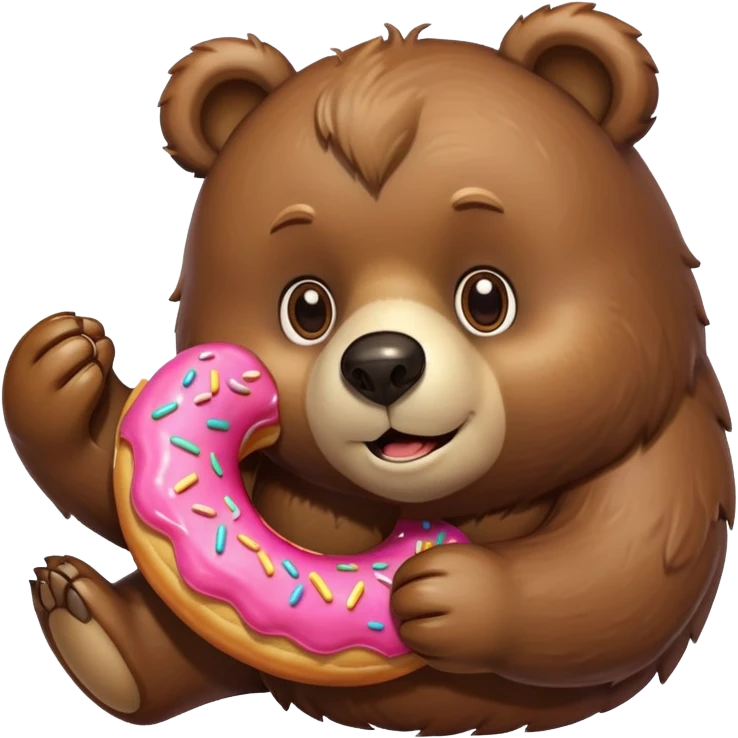a bear with donut emoji