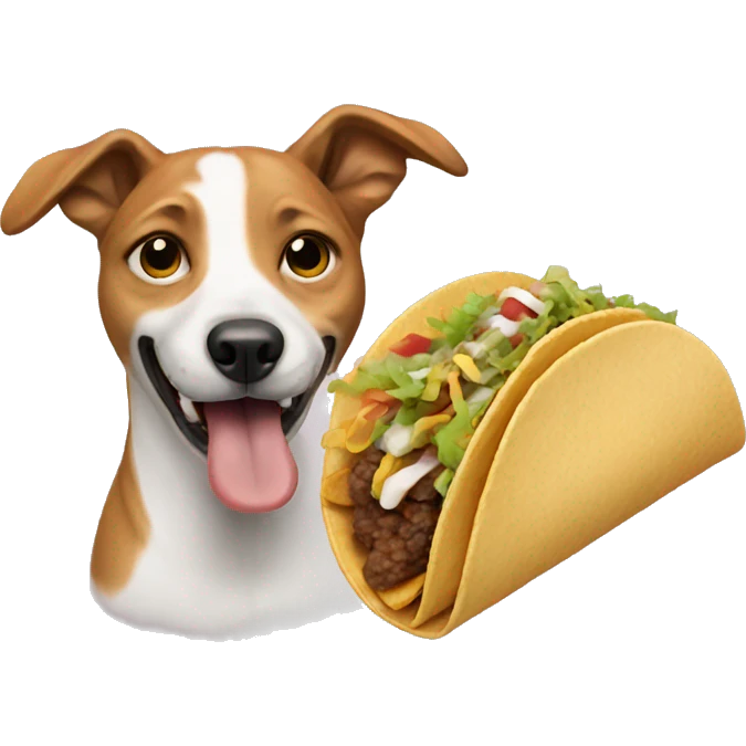Dog eating tacos emoji