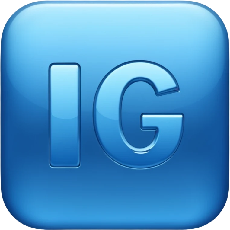 "IG" in blue color letters emoji