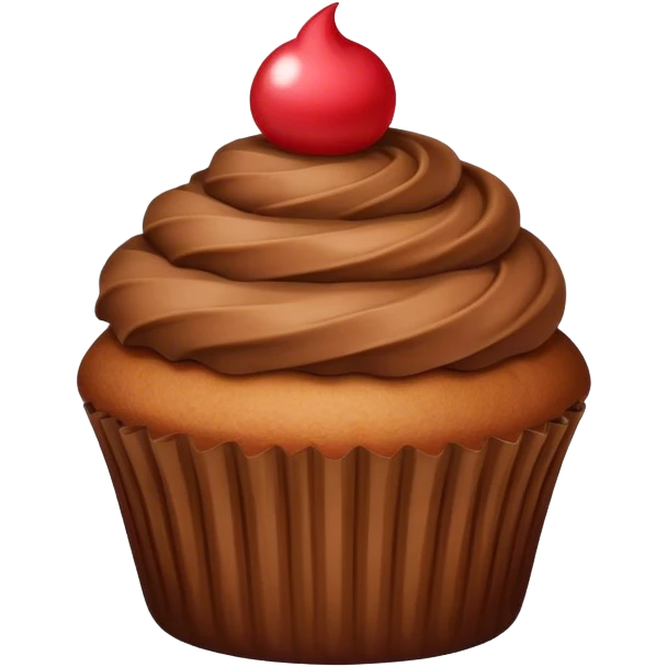 brown cup cake emoji