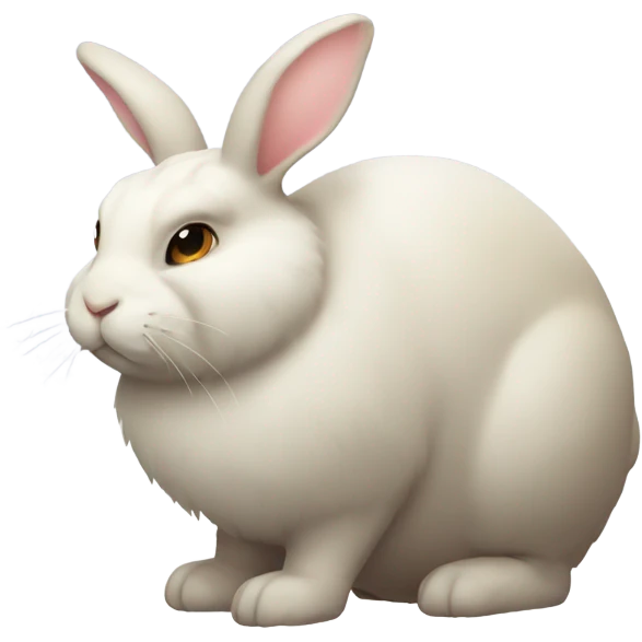 fat rabbit with huge dewlap emoji