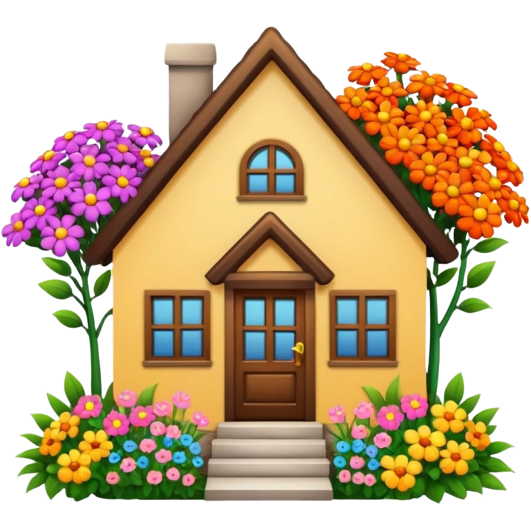 çiçekli ev emoji