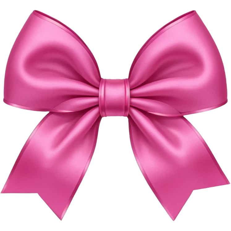 Pink bow cartoon in top view emoji
