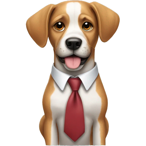 dog wearing tie playing basketball emoji