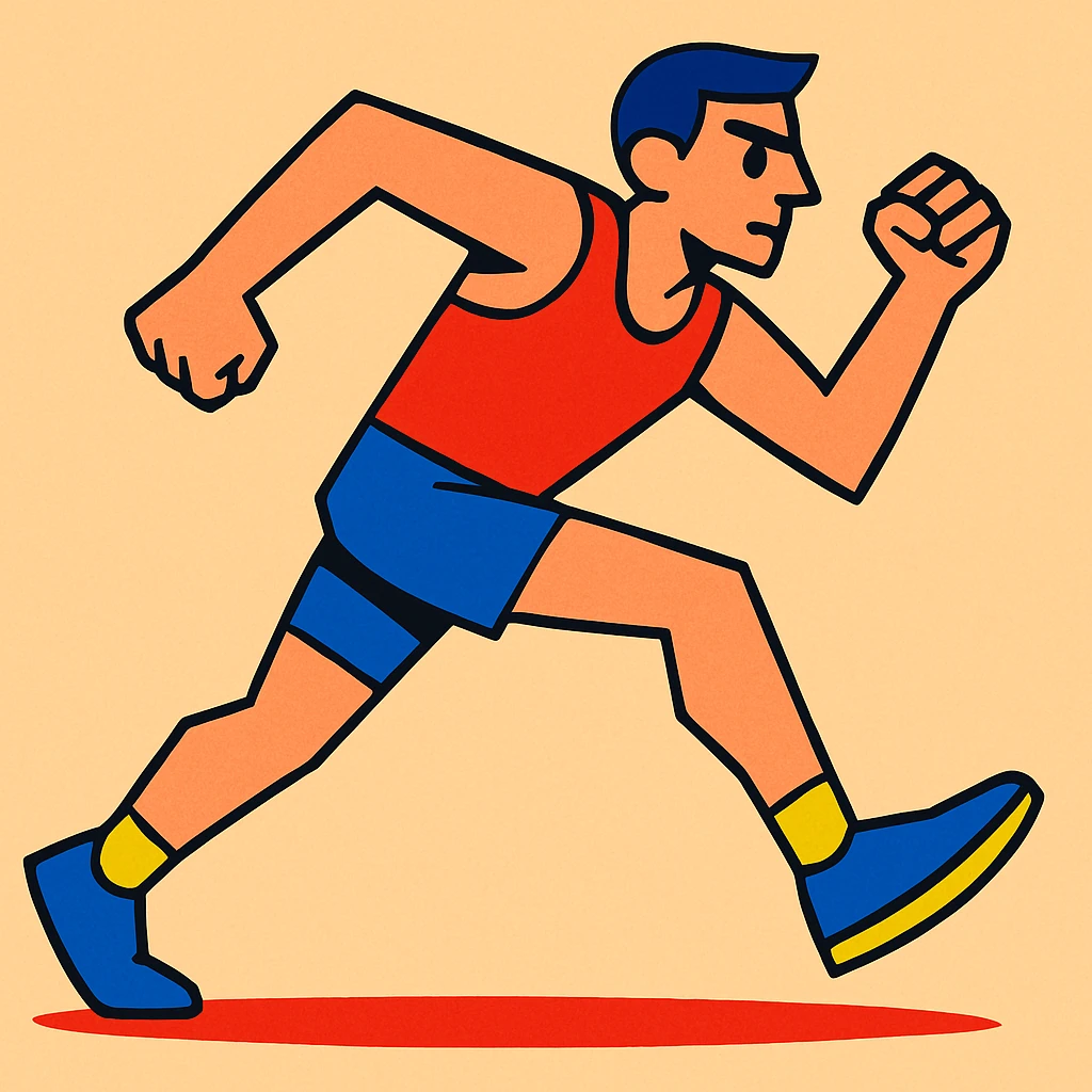 man athlete running emoji