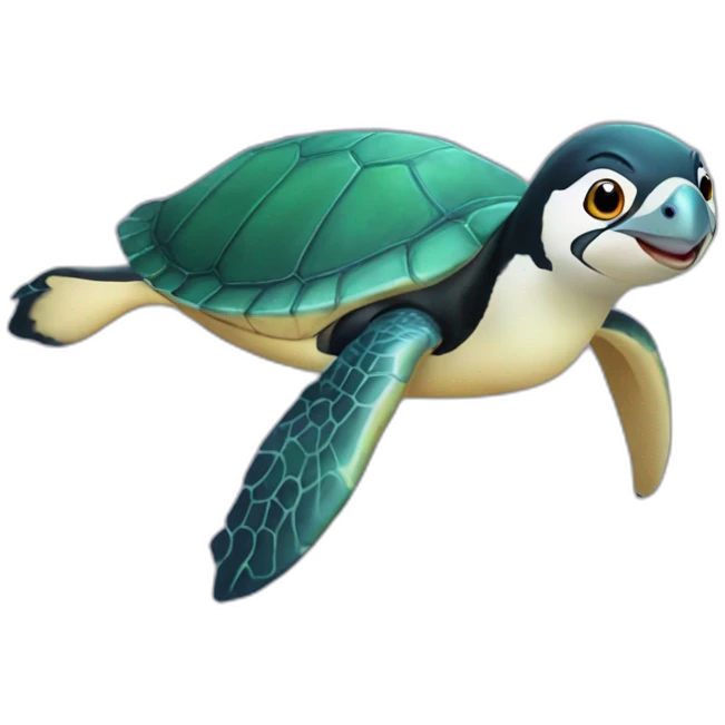 Sea Turtle penguin emoji