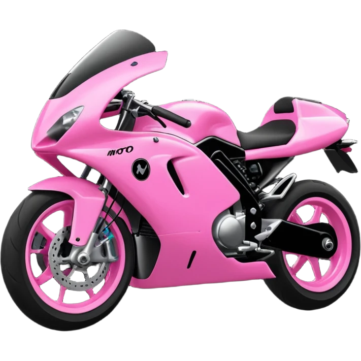 moto sportiva con scritta nera e solo avanti rosa fluorescente  emoji