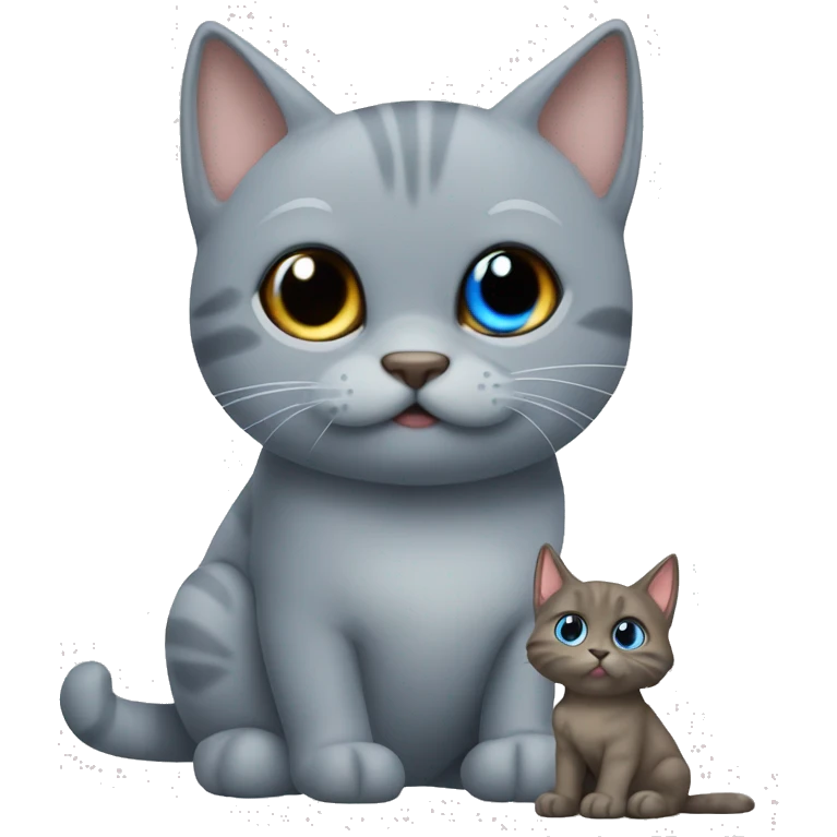 blue eyes grey kitten and poo friend  emoji