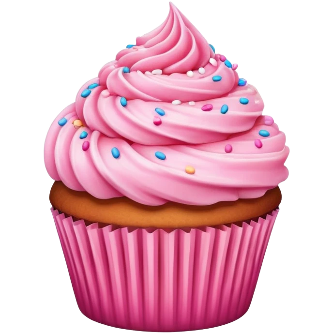 Cupcake with pink icing emoji