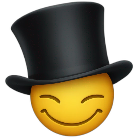 Top hat emoji