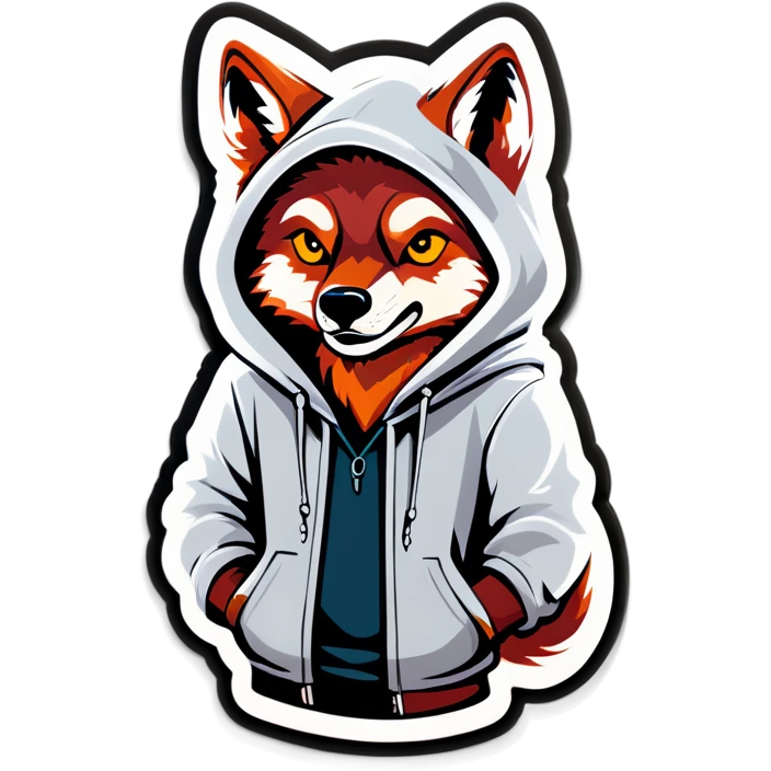 Wolf in a hoodie emoji