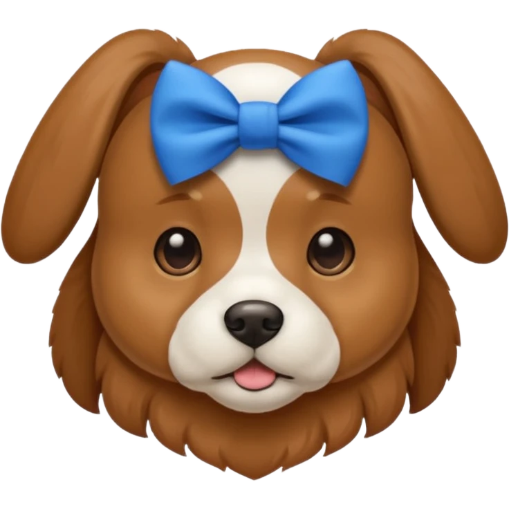 Dog with a bow emoji