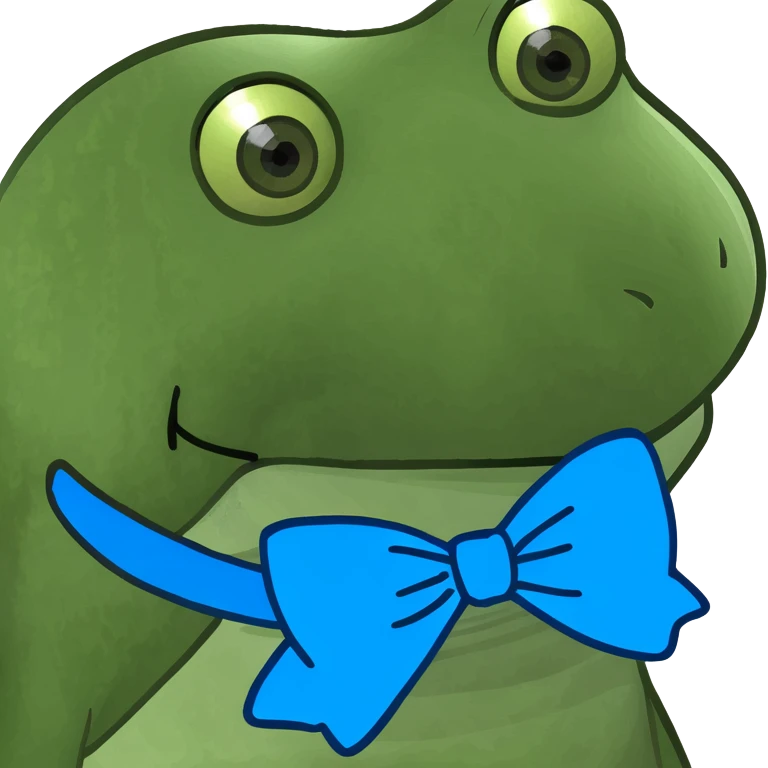 Blue bow emoji
