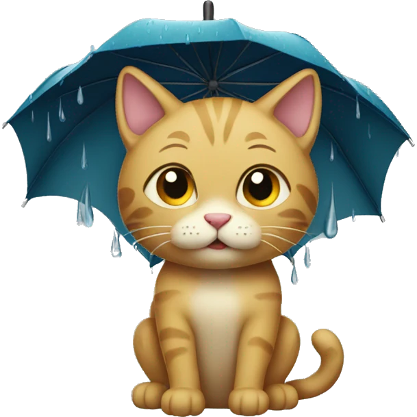 CAT in the rain emoji