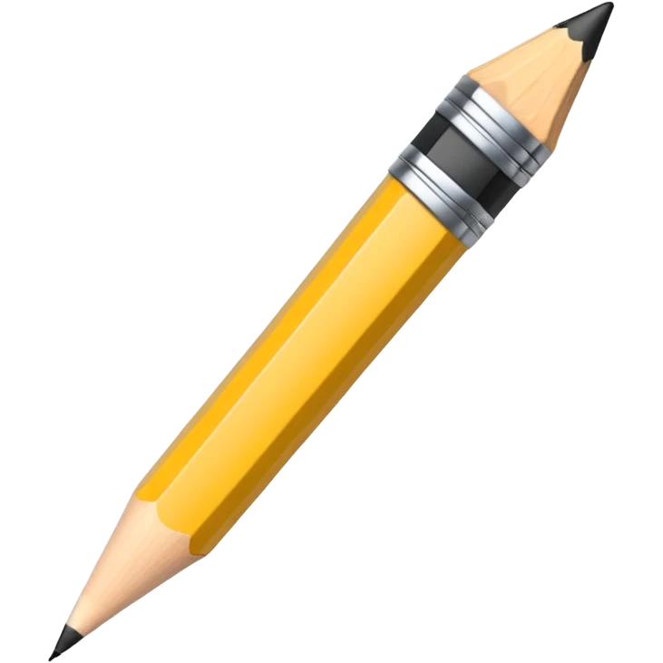 Pencil icon in chibi style emoji