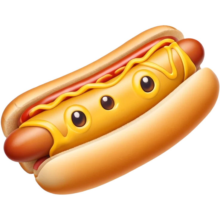 Hot dog com olhos  emoji