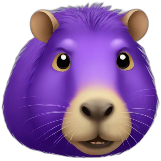 capybara with purple fur emoji