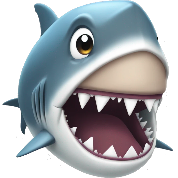 Shark with hair  emoji